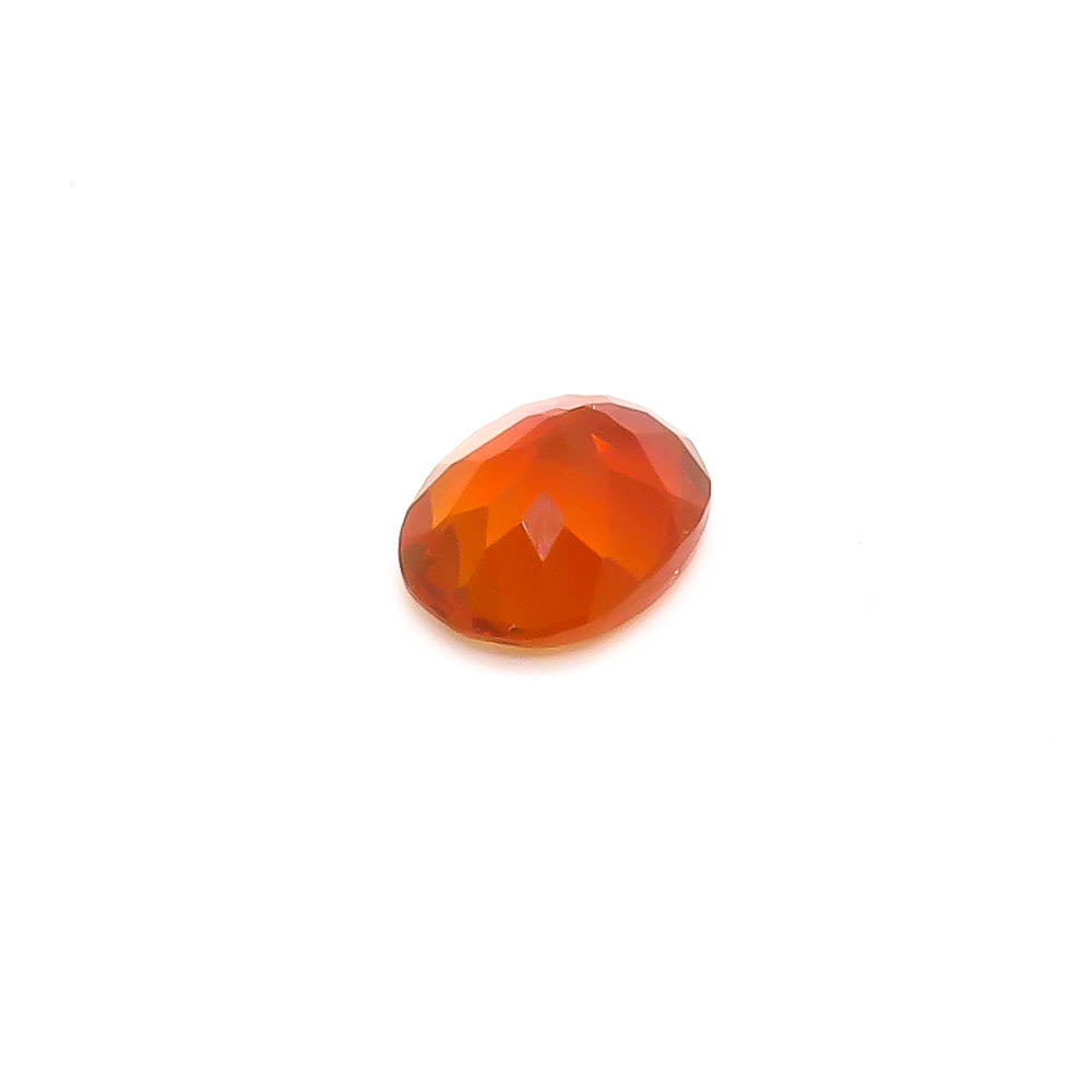 0.85 ct Oval Faceted Reddish-Orange Mexican Fire Opal