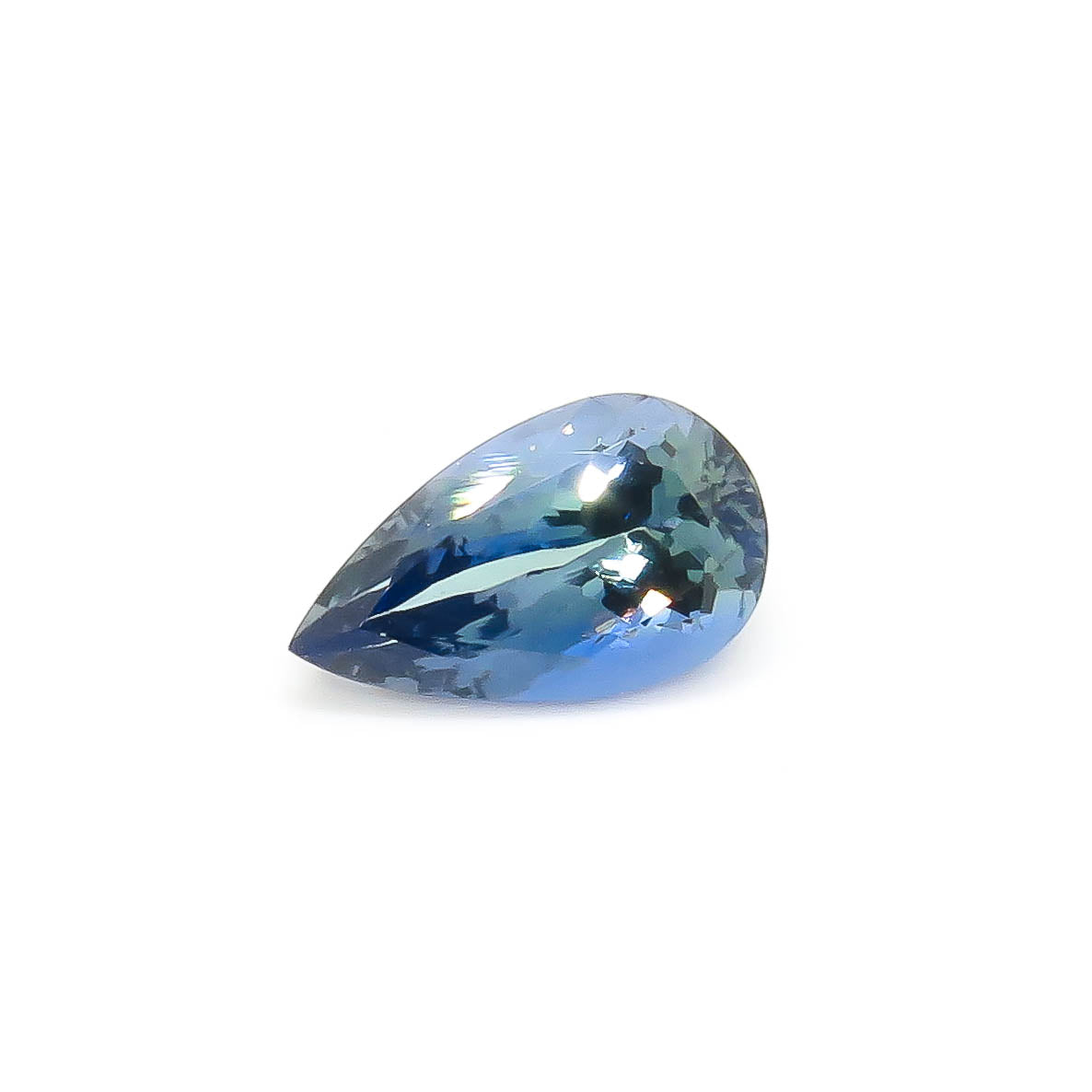 3.38 ct Pear Shape Faceted Peacock Tanzanite