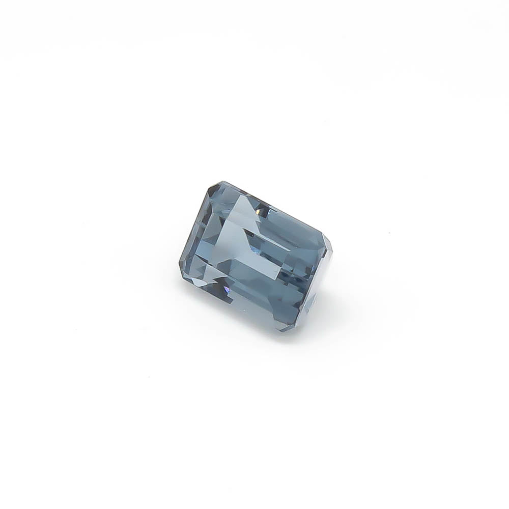 6.69 ct Octagon Dark Muted Blue Aquamarine