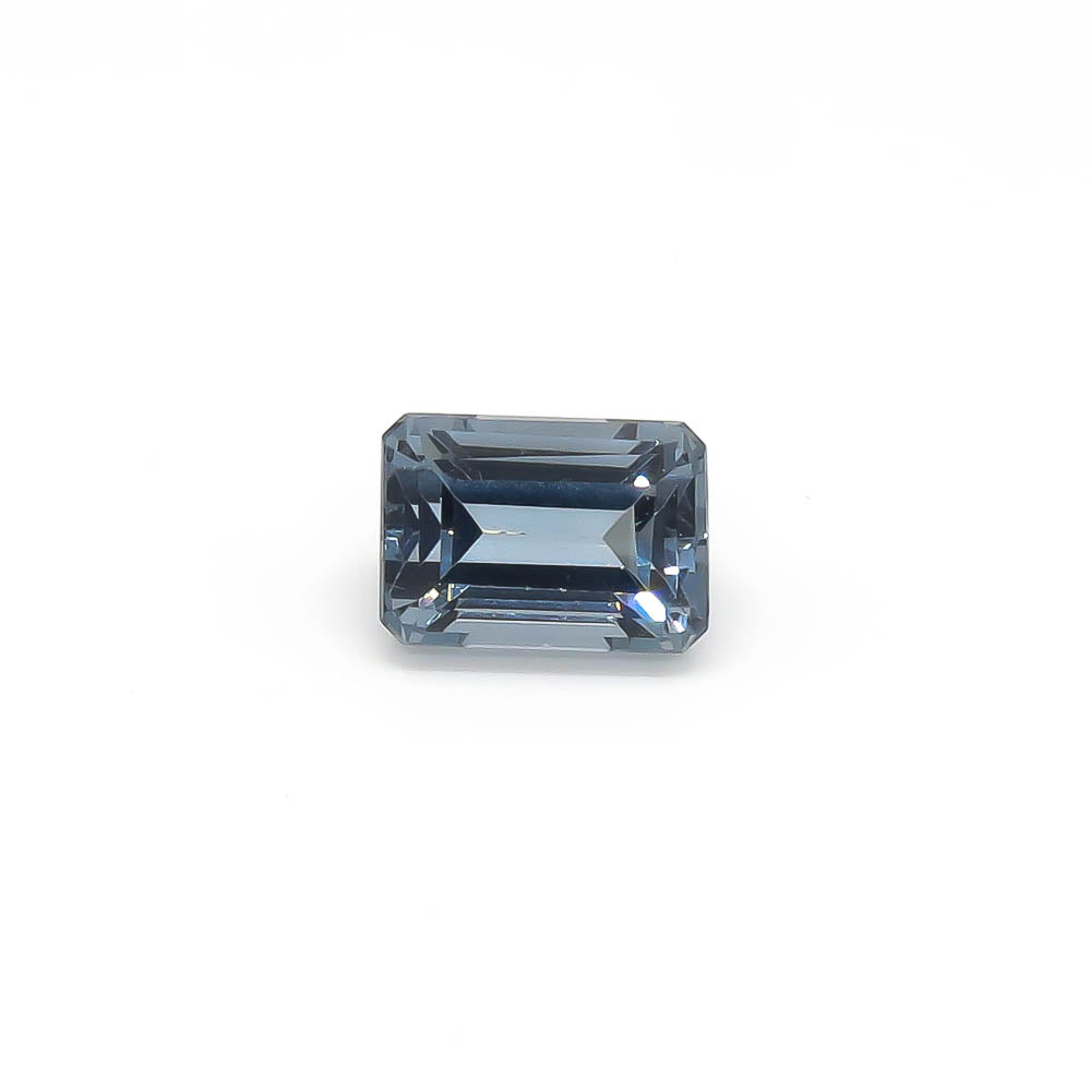 6.69 ct Octagon Dark Muted Blue Aquamarine