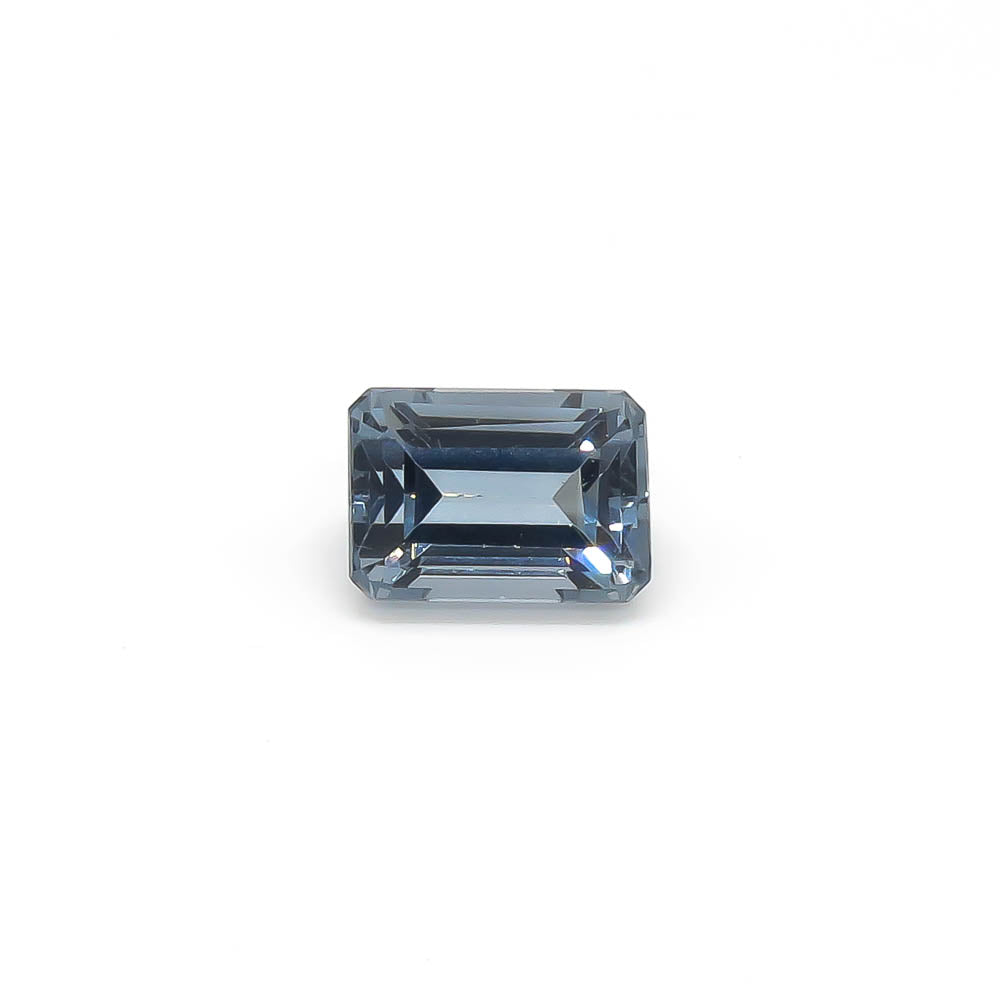 6.69 ct Octagon Dark Muted Blue Aquamarine