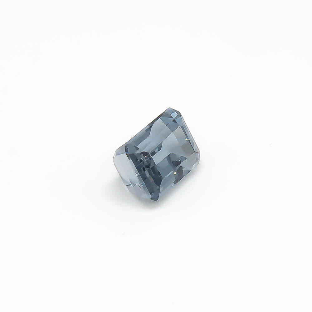 6.69 ct Octagon Dark Muted Blue Aquamarine