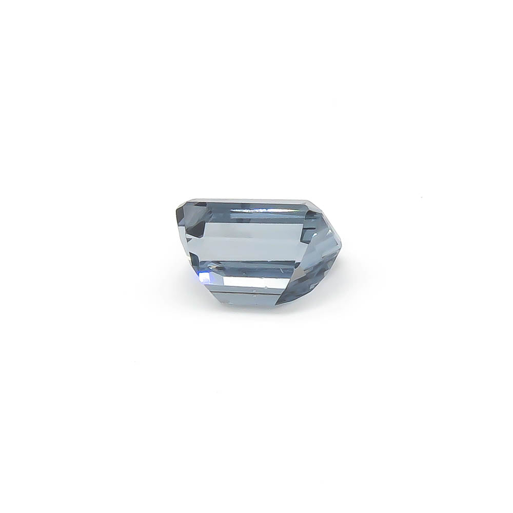 6.69 ct Octagon Dark Muted Blue Aquamarine