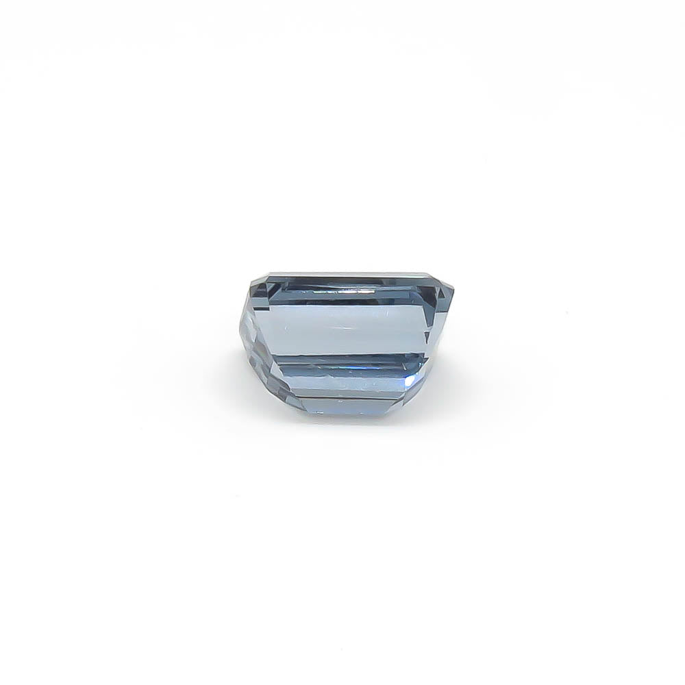 6.69 ct Octagon Dark Muted Blue Aquamarine