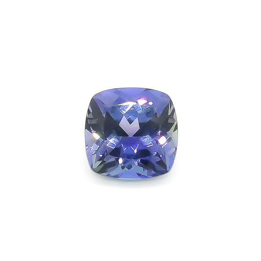 1.65 ct Cushion Cut Faceted Blueish-Purple Peacock Tanzanite