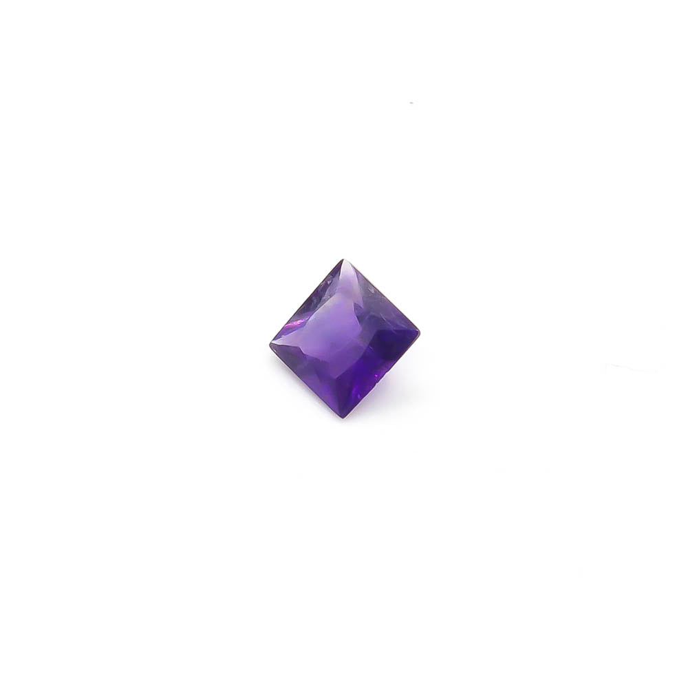 0.54 ct (5mm x 5mm) Square Faceted Amethyst - Dark Purple