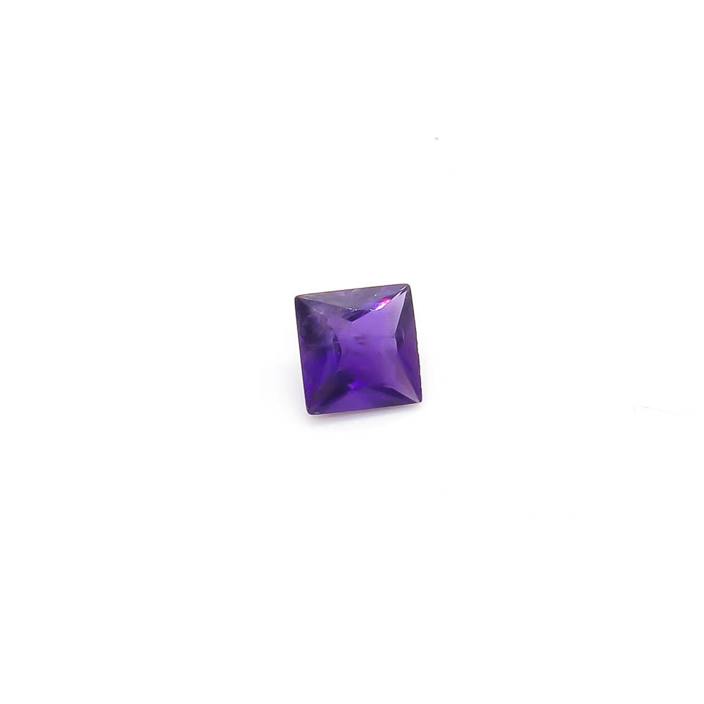 0.54 ct (5mm x 5mm) Square Faceted Amethyst - Dark Purple