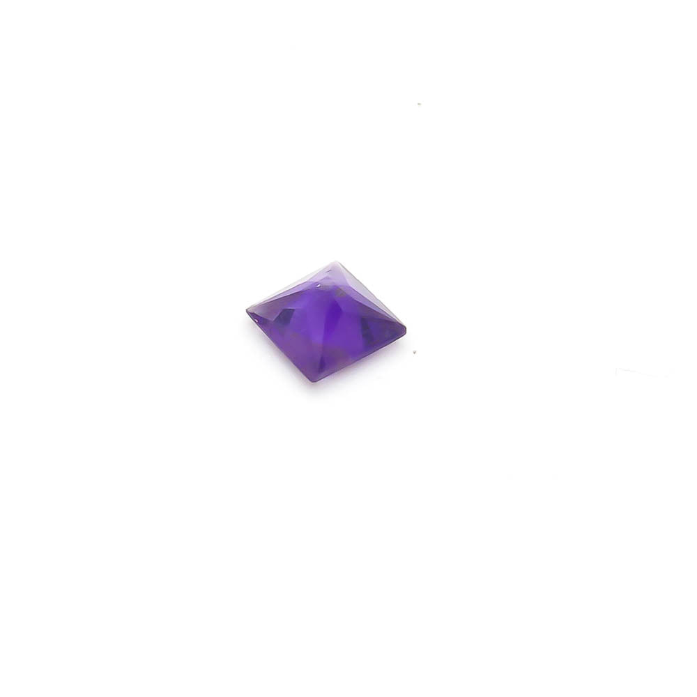 0.54 ct (5mm x 5mm) Square Faceted Amethyst - Dark Purple