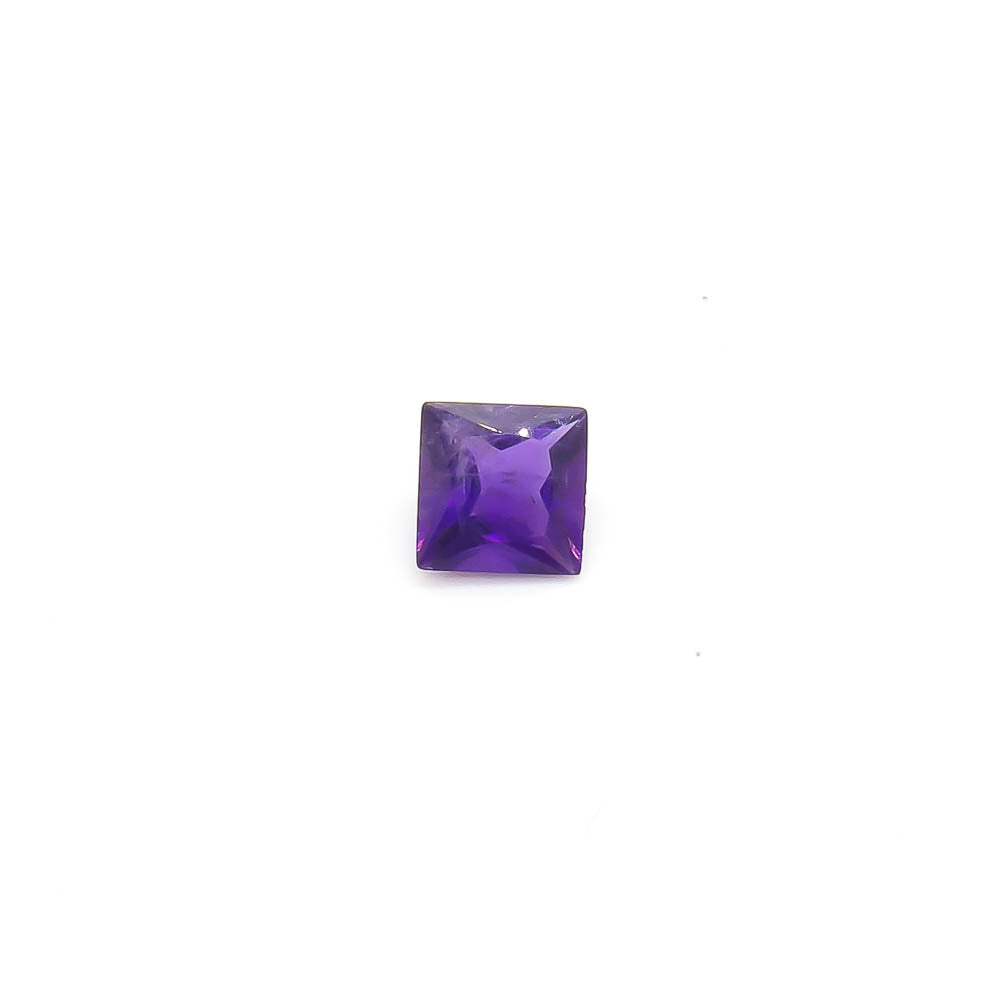 0.54 ct (5mm x 5mm) Square Faceted Amethyst - Dark Purple