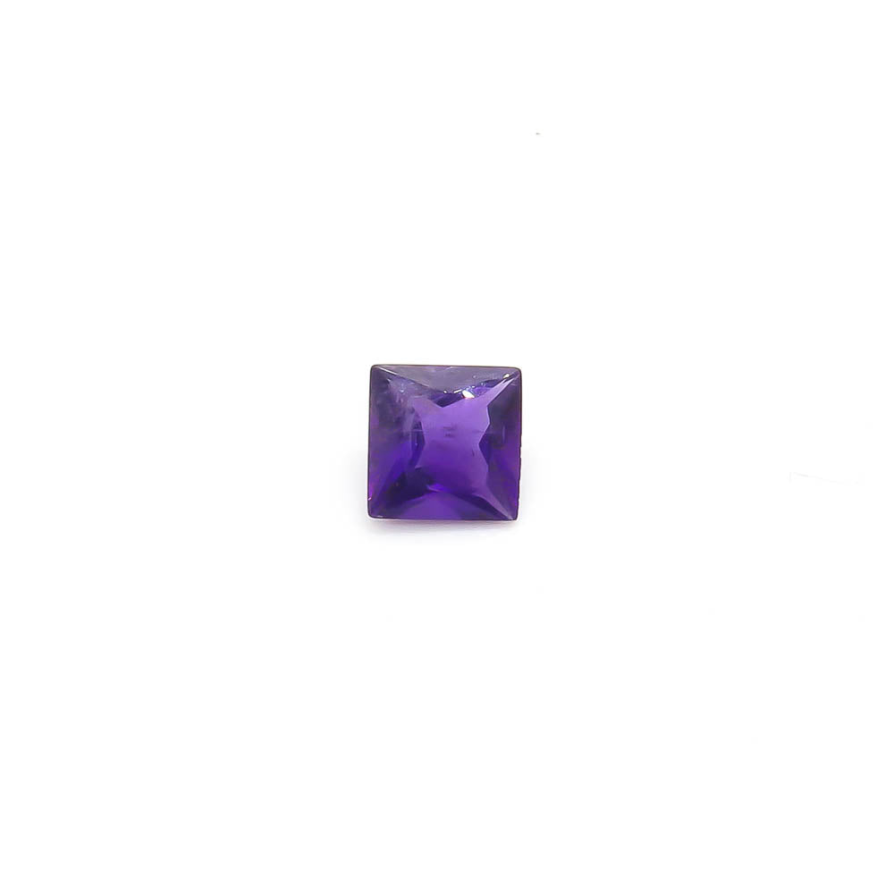 0.54 ct (5mm x 5mm) Square Faceted Amethyst - Dark Purple