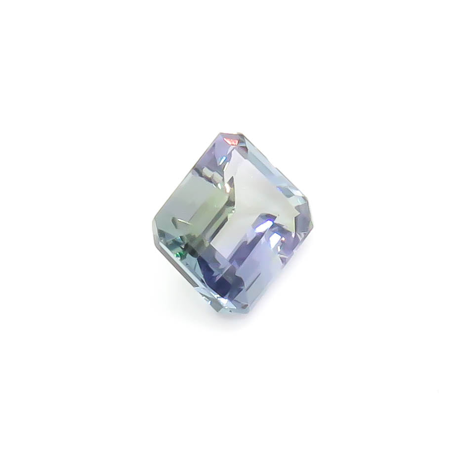 2.22 ct Octagon Greenish-Purple Peacock Tanzanite