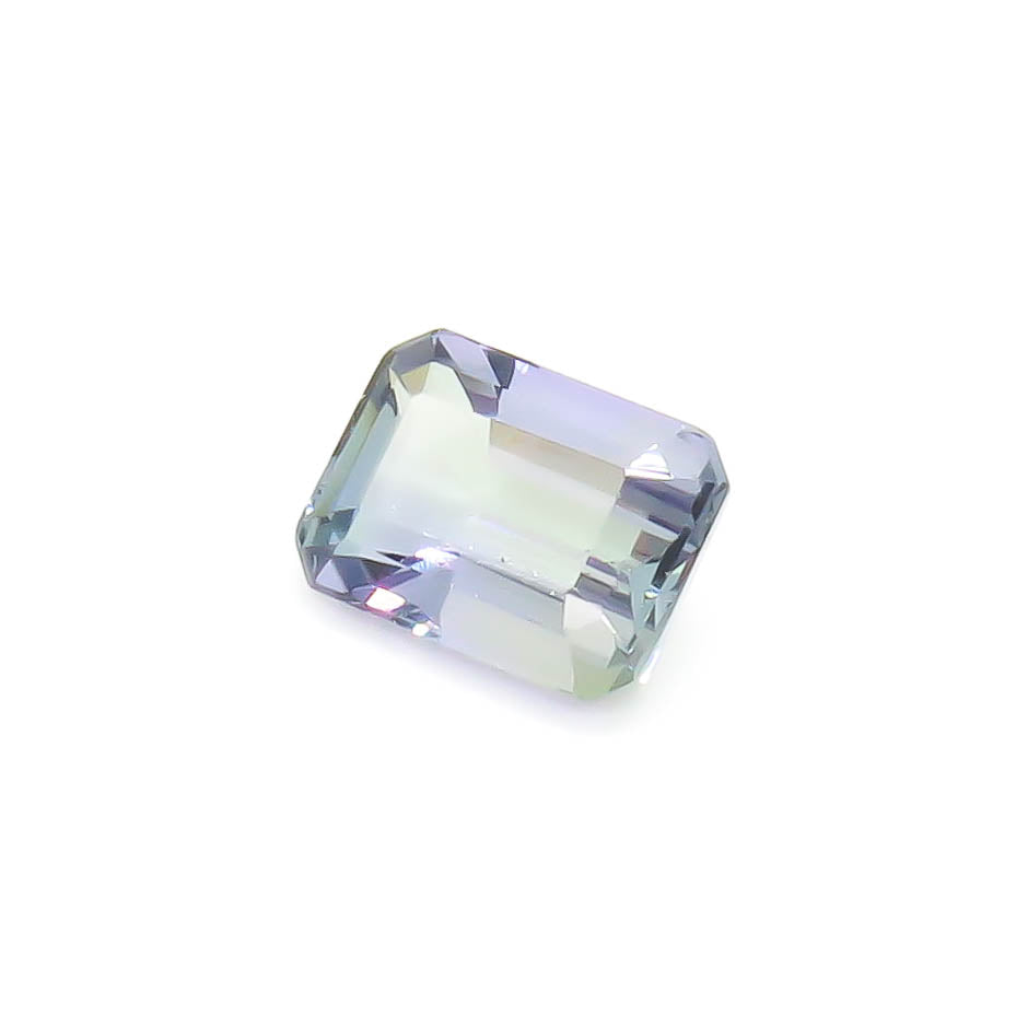 2.22 ct Octagon Greenish-Purple Peacock Tanzanite