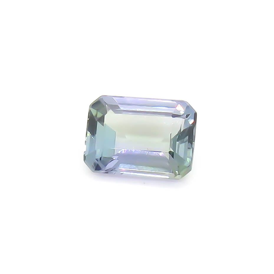 2.22 ct Octagon Greenish-Purple Peacock Tanzanite