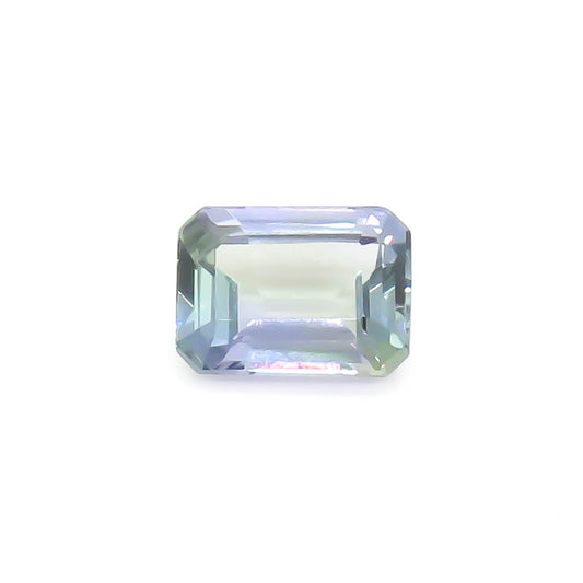 2.22 ct Octagon Greenish-Purple Peacock Tanzanite