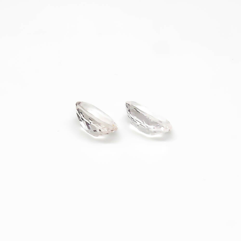 5.05 ct Oval Pale Pink Goshenite (Beryl) Set Of 2 Stones