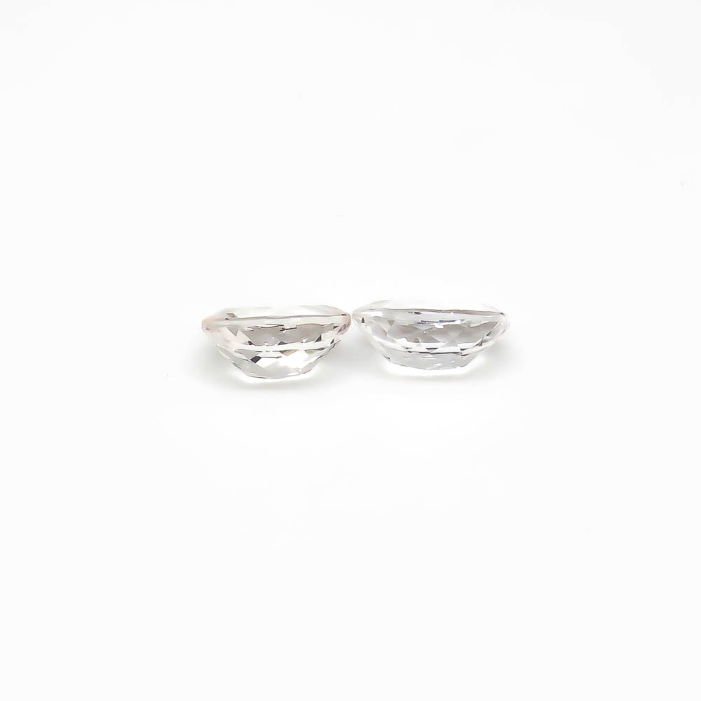 5.05 ct Oval Pale Pink Goshenite (Beryl) Set Of 2 Stones