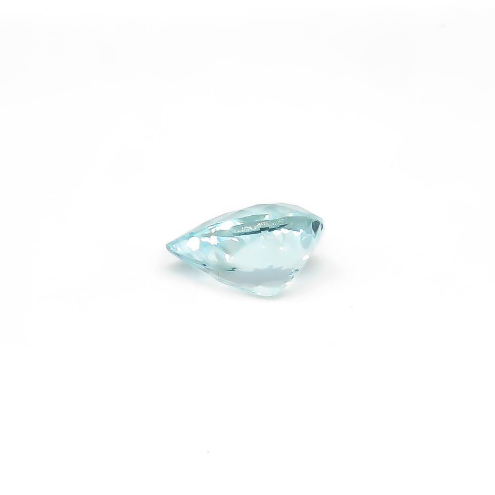 2.96 ct Pear Shape Faceted Medium Blue Aquamarine