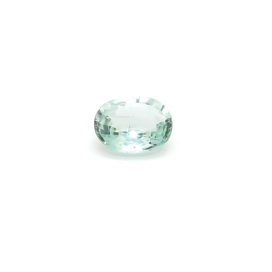 1.51 ct Oval Faceted Pale Greenish-Blue Tourmaline (Possibly Copper-Bearing)