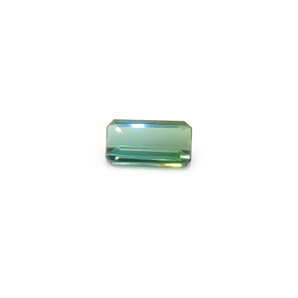 1.11 ct Octagon Faceted Bi-Colour Blue-Green To Forest Green Tourmaline