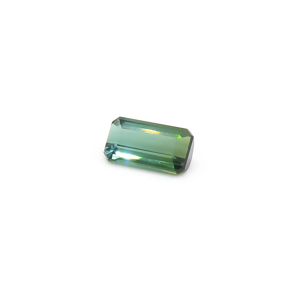 1.11 ct Octagon Faceted Bi-Colour Blue-Green To Forest Green Tourmaline