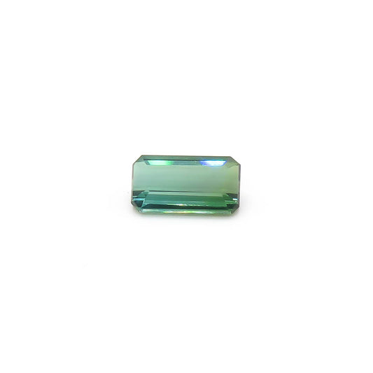 1.11 ct Octagon Faceted Bi-Colour Blue-Green To Forest Green Tourmaline