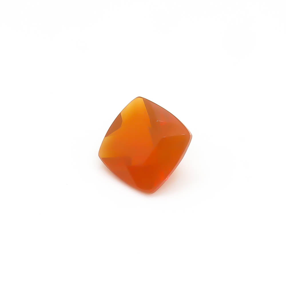 1.59 ct Cushion Cut Faceted Orange Mexican Fire Opal