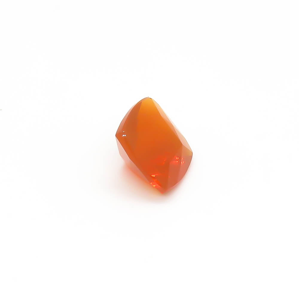 1.59 ct Cushion Cut Faceted Orange Mexican Fire Opal