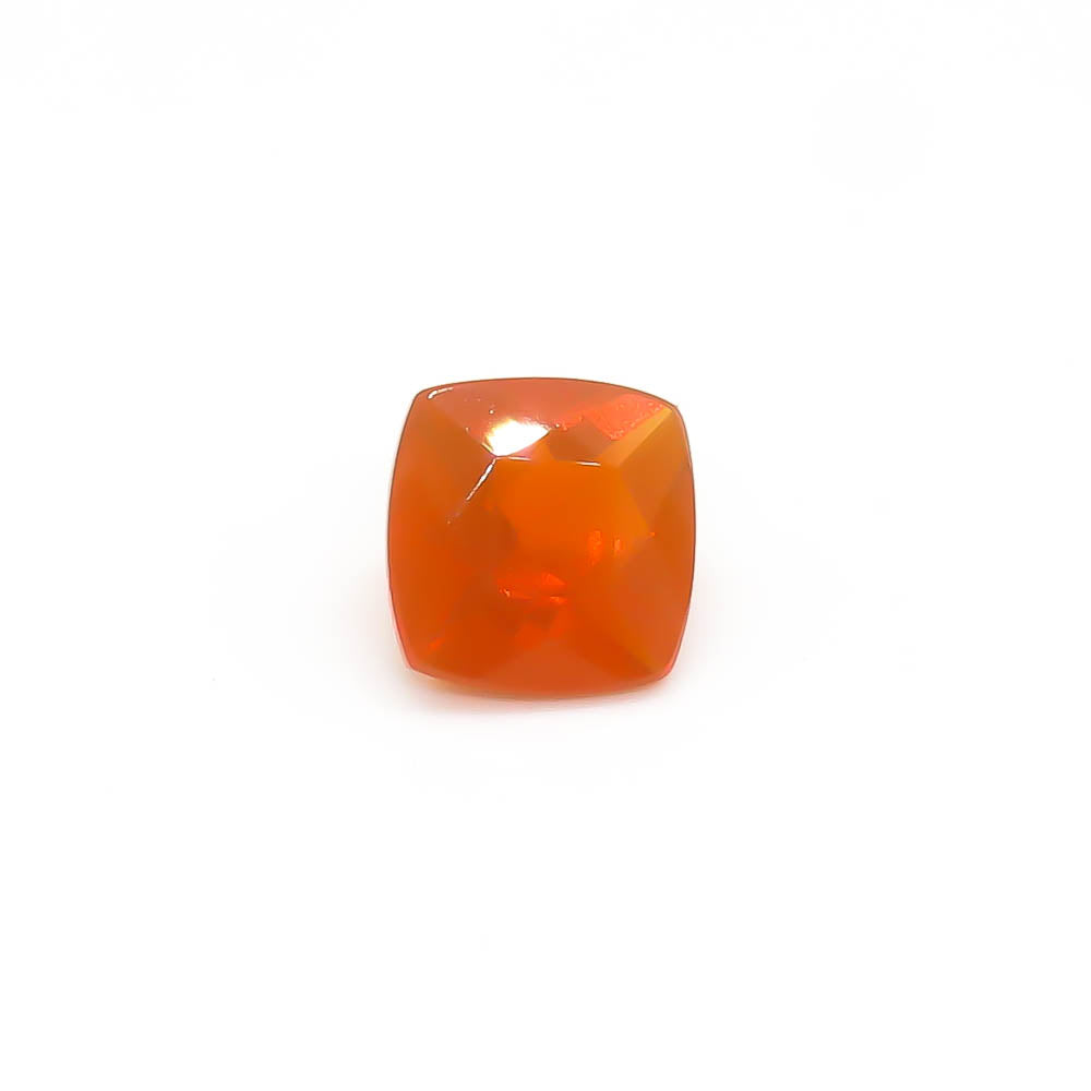 1.59 ct Cushion Cut Faceted Orange Mexican Fire Opal