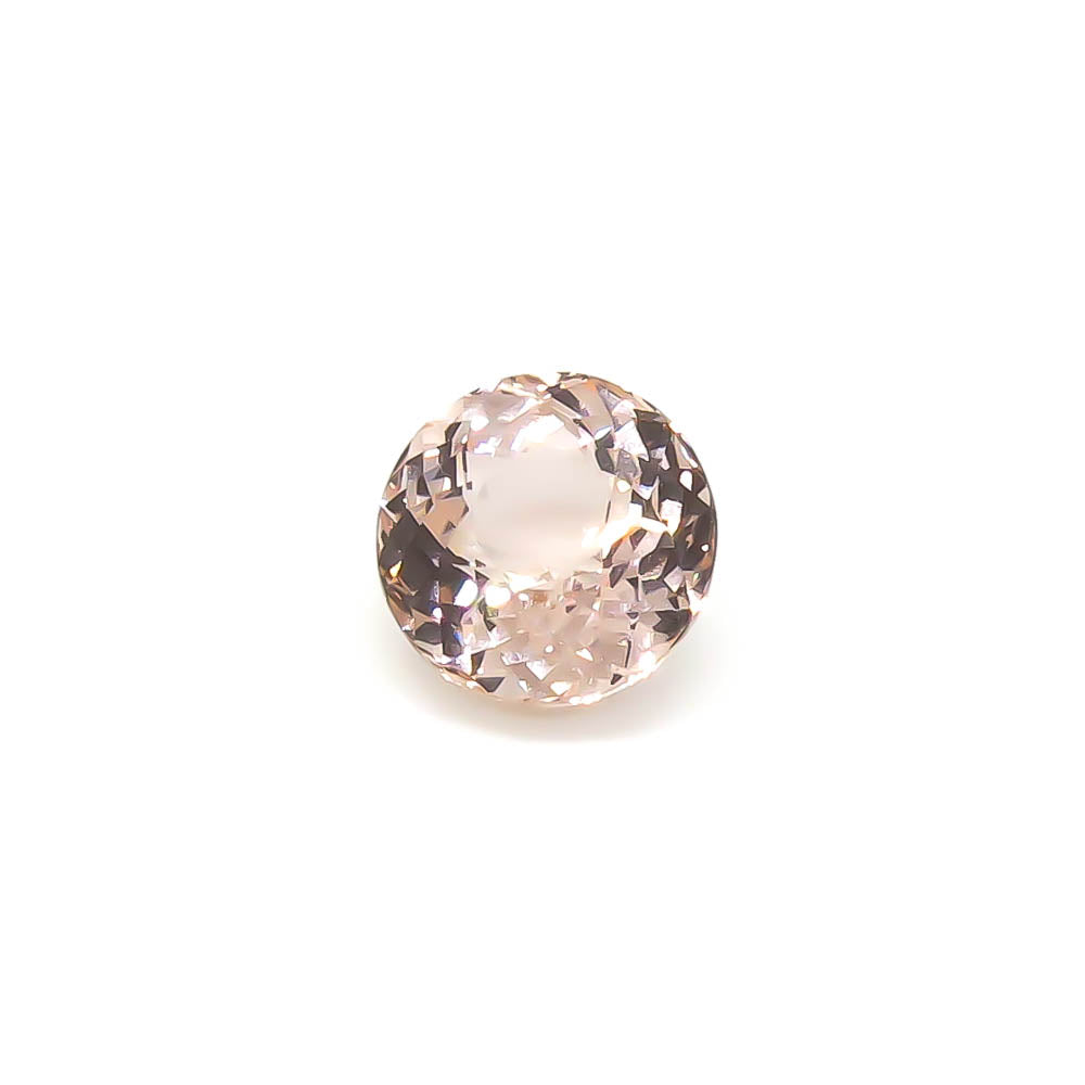 3.40 ct Round Faceted Peachy-Pink Brazilian Morganite