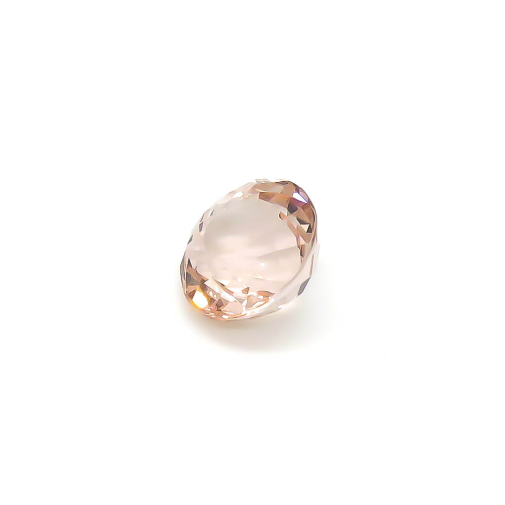 3.40 ct Round Faceted Peachy-Pink Brazilian Morganite