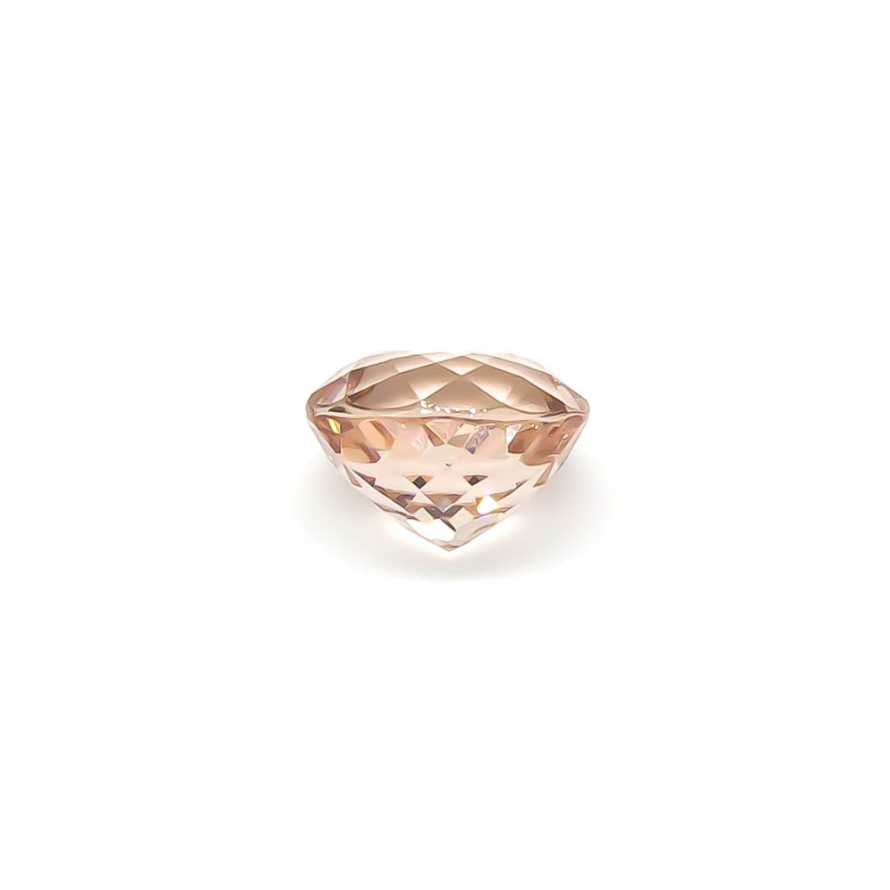 3.40 ct Round Faceted Peachy-Pink Brazilian Morganite