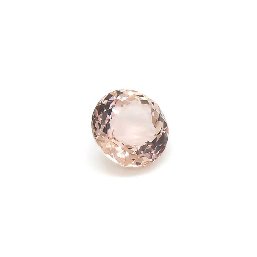 3.40 ct Round Faceted Peachy-Pink Brazilian Morganite