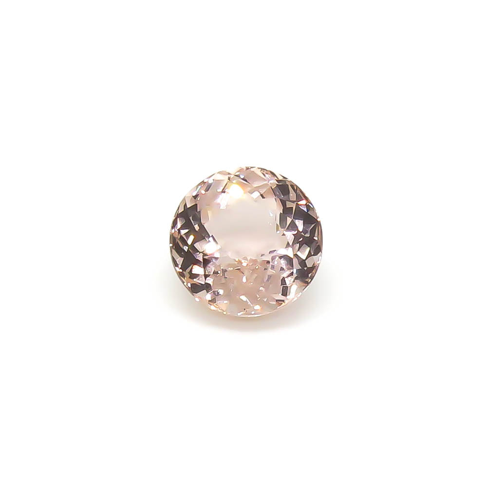 3.40 ct Round Faceted Peachy-Pink Brazilian Morganite