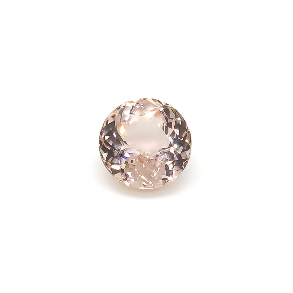 3.40 ct Round Faceted Peachy-Pink Brazilian Morganite