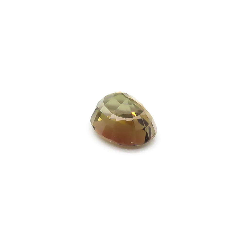 2.20 ct Oval Faceted Bi-Colour Olive-Green To Pink Tourmaline