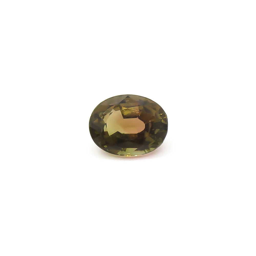 2.20 ct Oval Faceted Bi-Colour Olive-Green To Pink Tourmaline