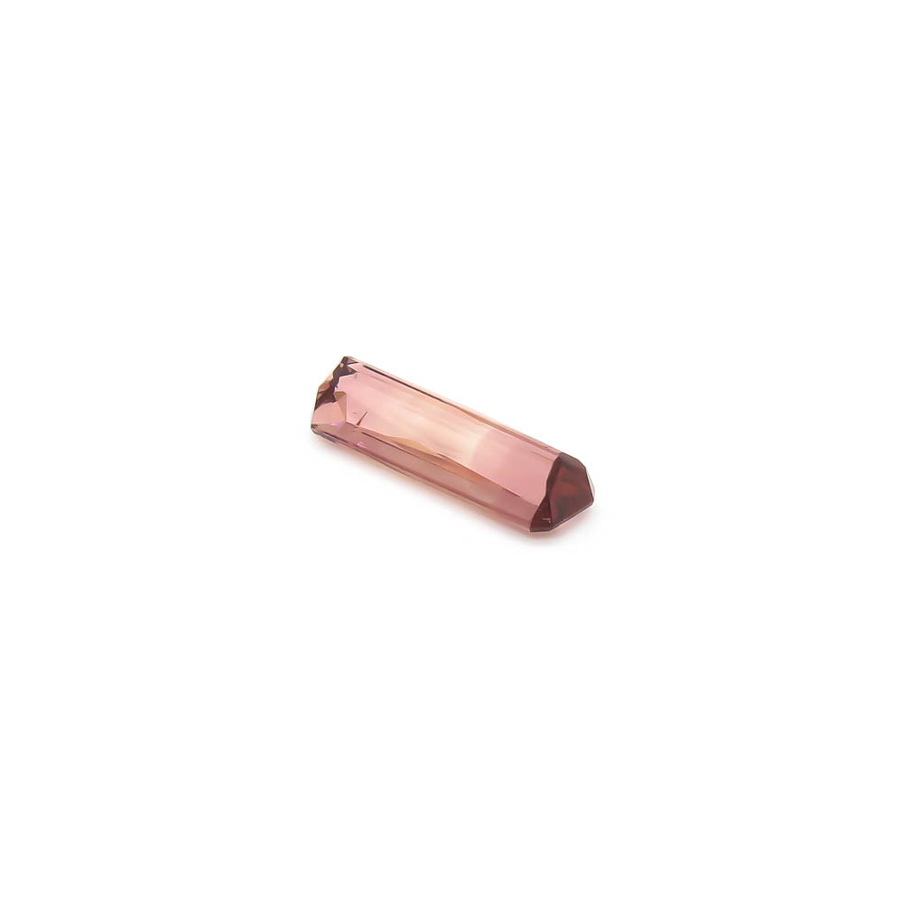 3.395 ct Tourmaline - Bi-Colour Dark to Light Pink Octagon