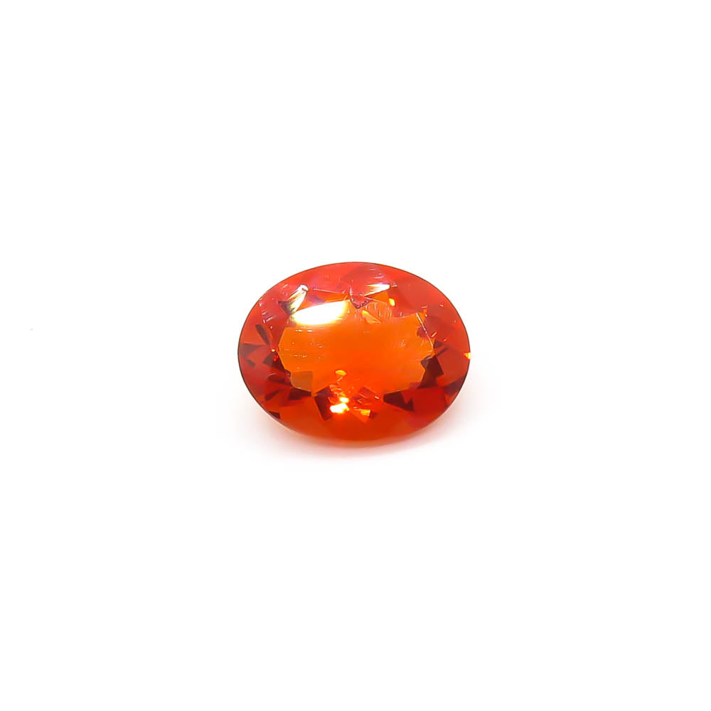 1.69 ct Oval Faceted Reddish-Orange Mexican Fire Opal