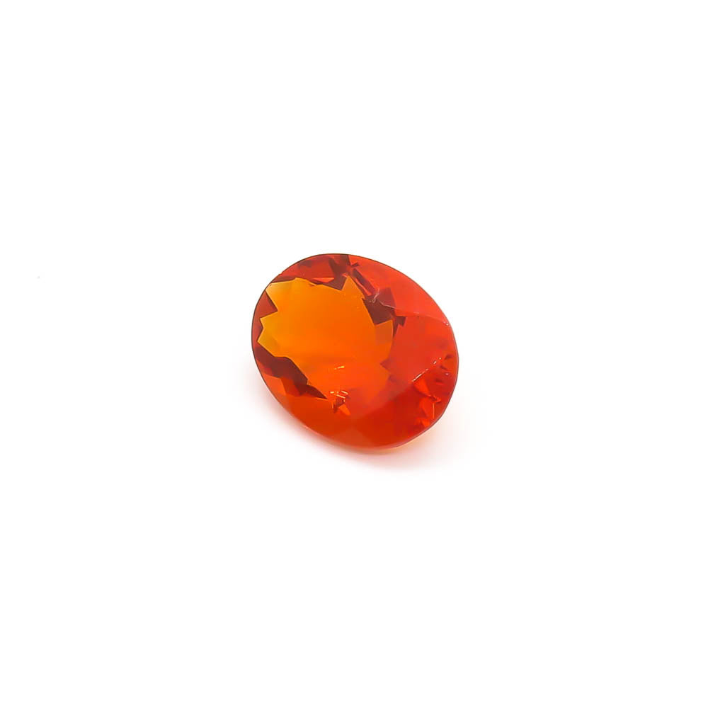 1.69 ct Oval Faceted Reddish-Orange Mexican Fire Opal