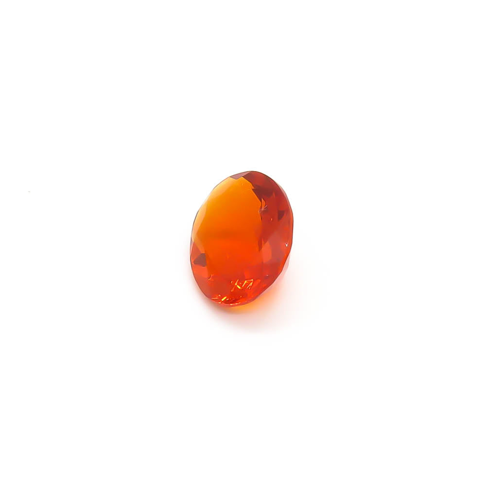 1.69 ct Oval Faceted Reddish-Orange Mexican Fire Opal