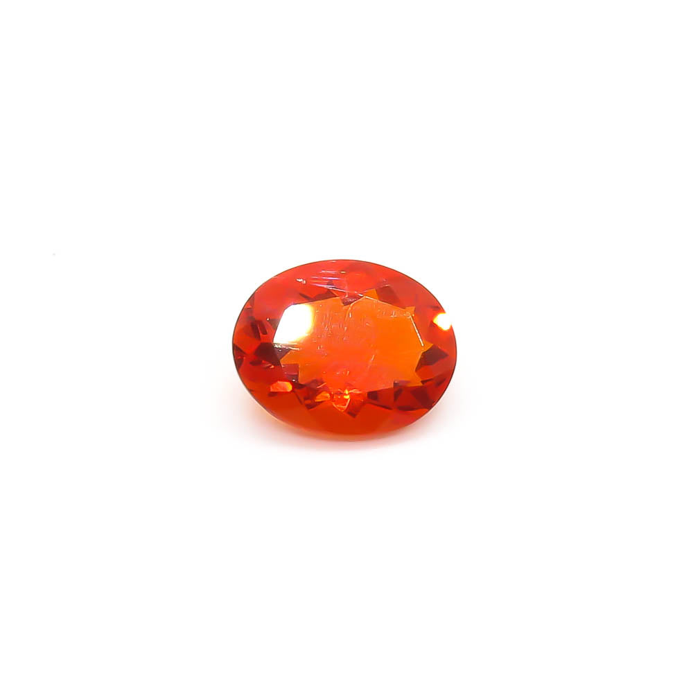 1.69 ct Oval Faceted Reddish-Orange Mexican Fire Opal