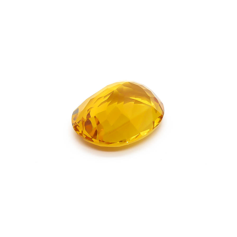 17.7 ct Oval Faceted Deep Yellow Citrine