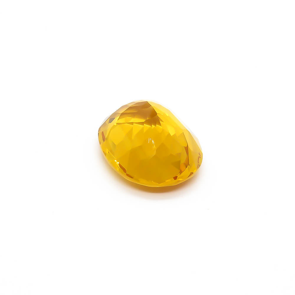 17.7 ct Oval Faceted Deep Yellow Citrine