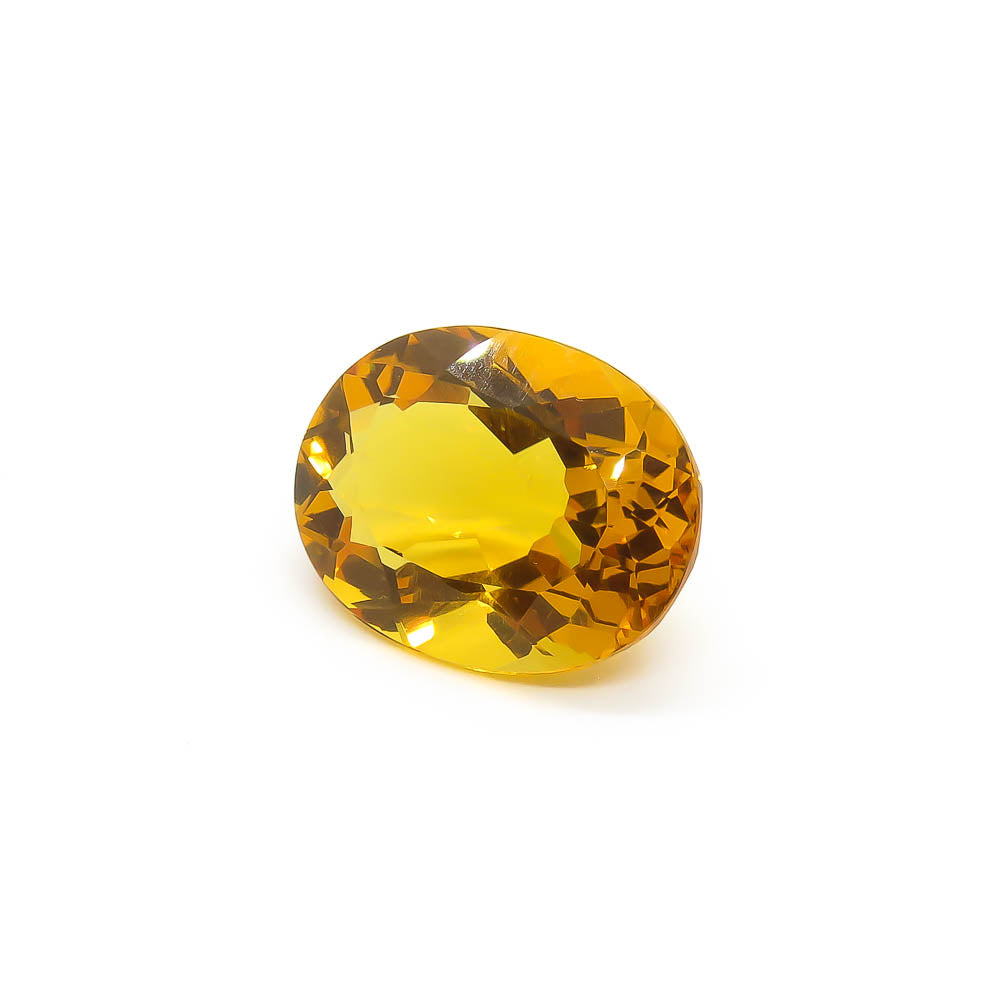 17.7 ct Oval Faceted Deep Yellow Citrine