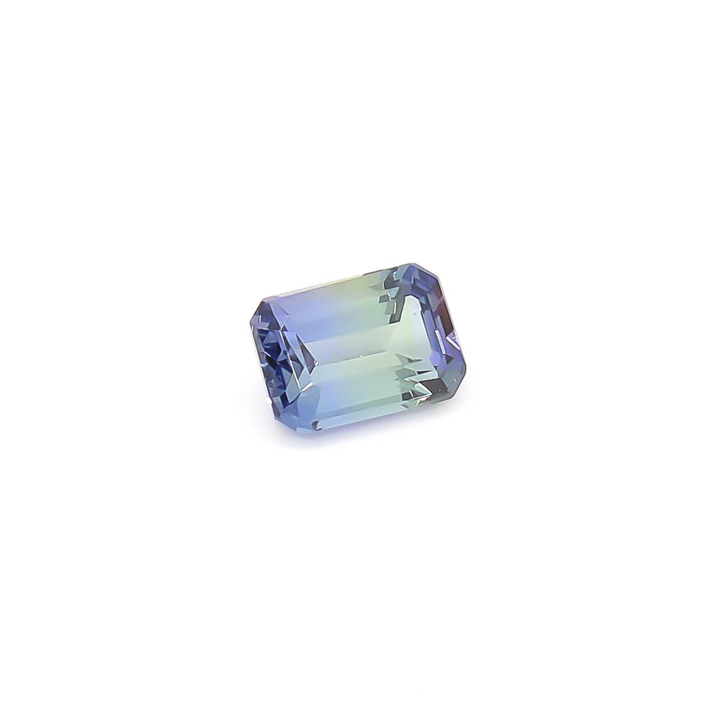 2.50 ct Octagon Faceted Greenish-Purple Peacock Tanzanite