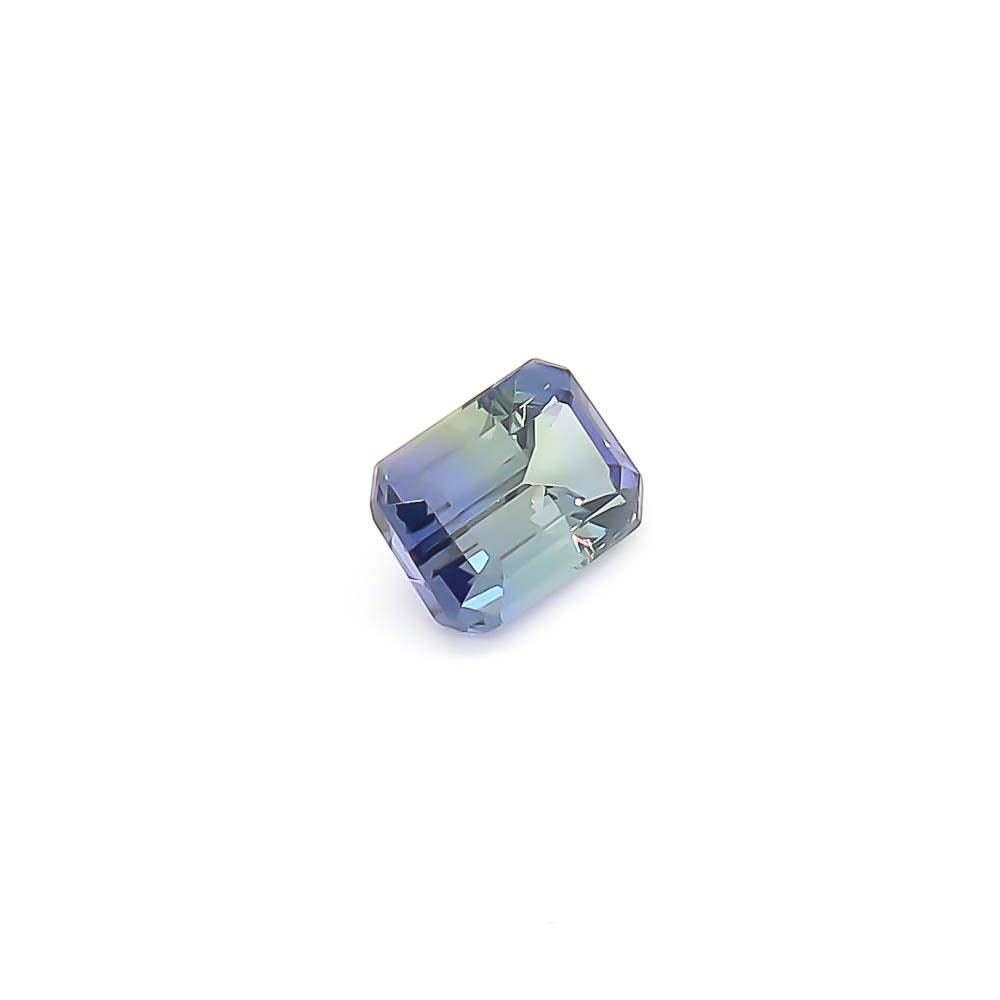 2.50 ct Octagon Faceted Greenish-Purple Peacock Tanzanite