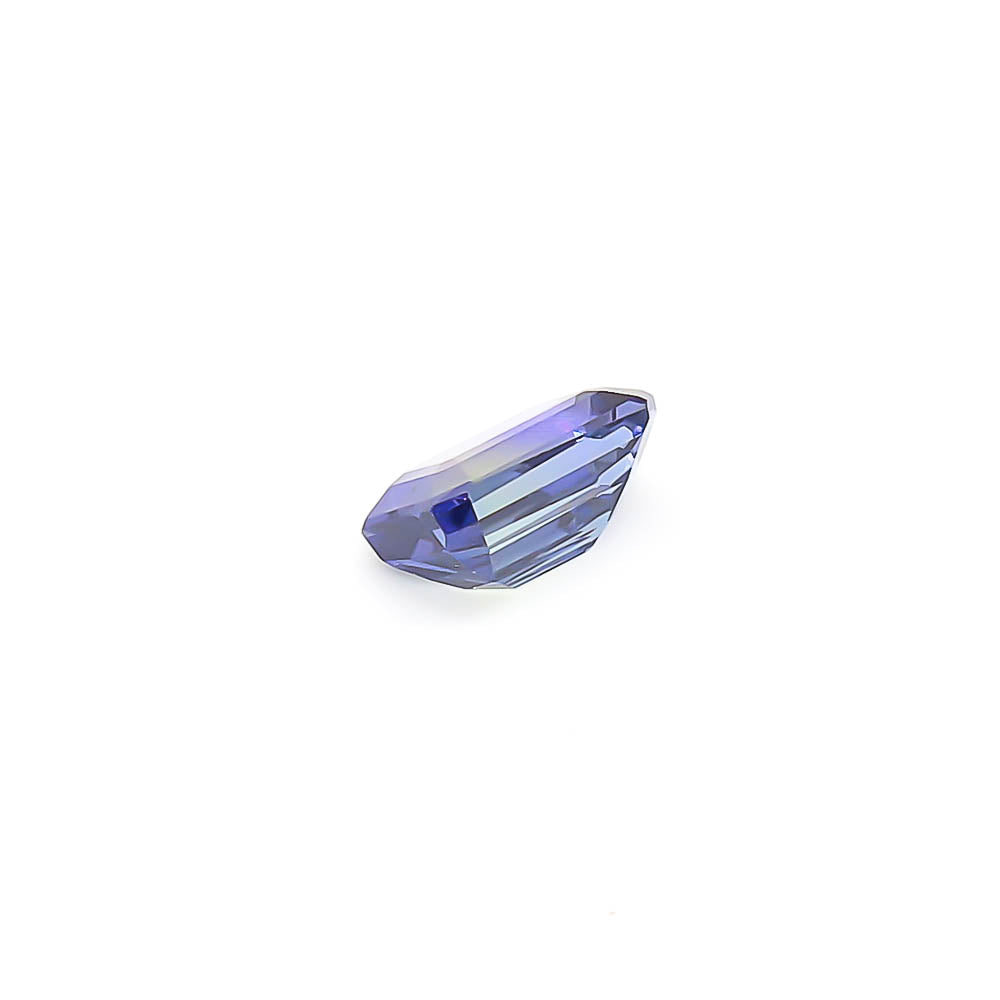 2.50 ct Octagon Faceted Greenish-Purple Peacock Tanzanite