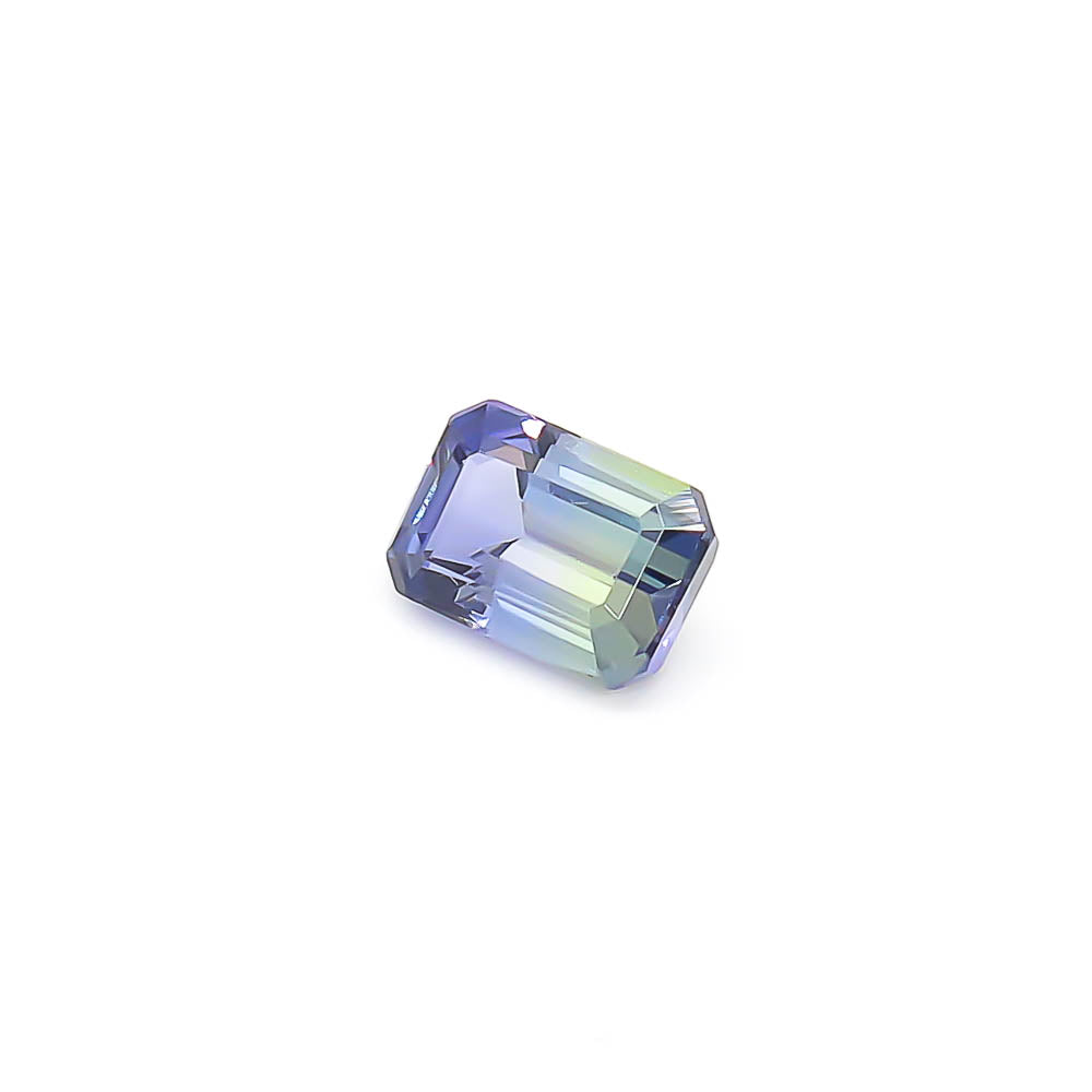 2.50 ct Octagon Faceted Greenish-Purple Peacock Tanzanite