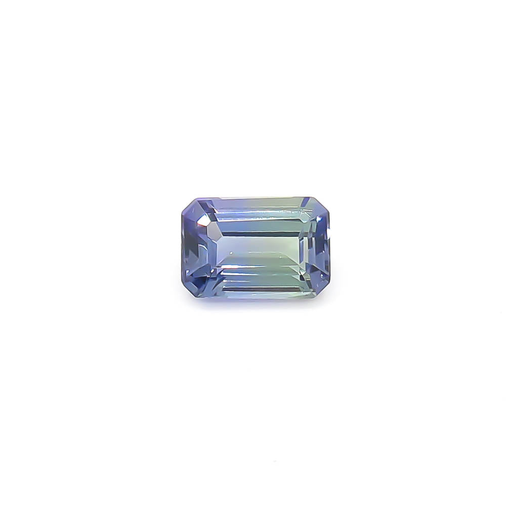 2.50 ct Octagon Faceted Greenish-Purple Peacock Tanzanite