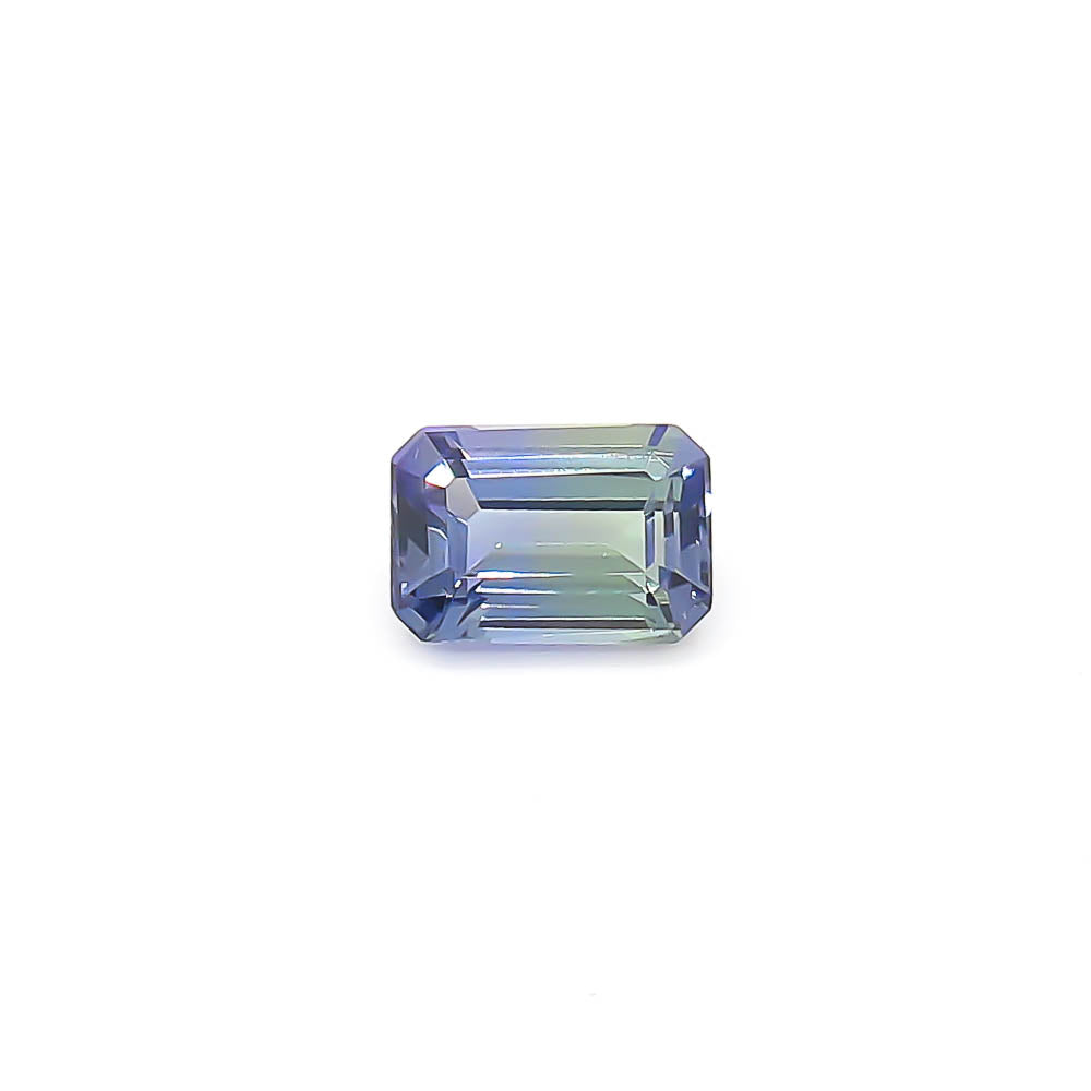 2.50 ct Octagon Faceted Greenish-Purple Peacock Tanzanite